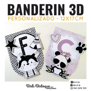Banderín con efecto 3D