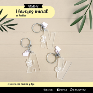 Llavero Letras en Acrílico