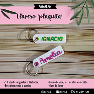 Llavero Plaquita