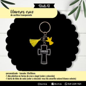 Llavero Acrílico Cruz
