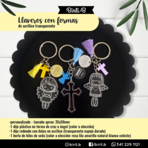 Llavero Acrilico con Formas