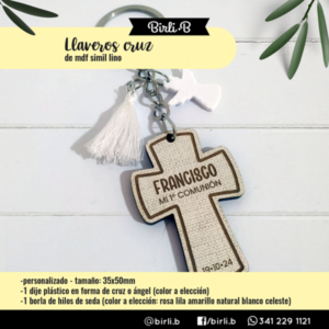 Llavero Madera Cruz