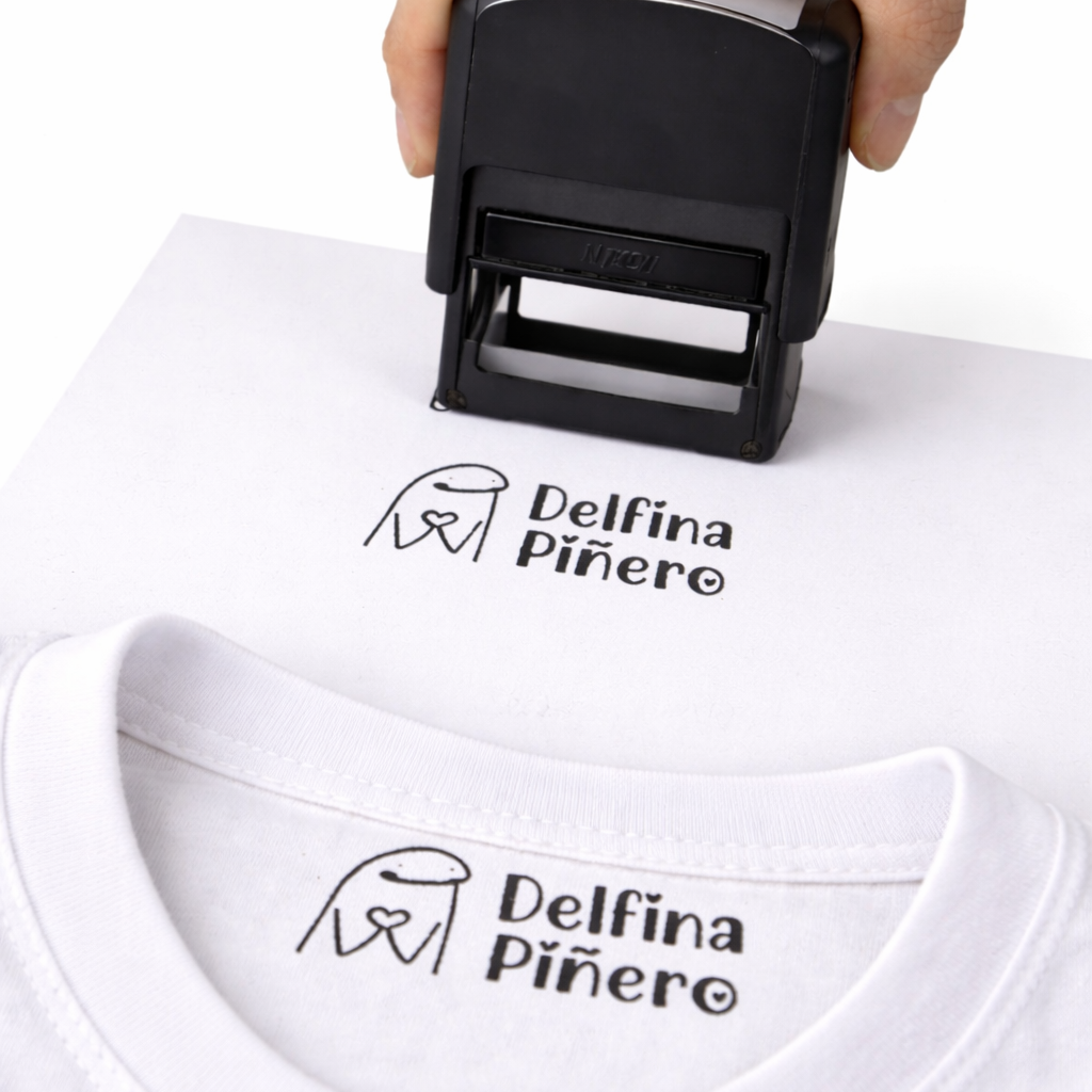 Sello escolar para ropa y papel